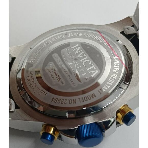 Invicta Silver and Gold Watch with Blue Accents
Model:23994 - Picture 3 of 8